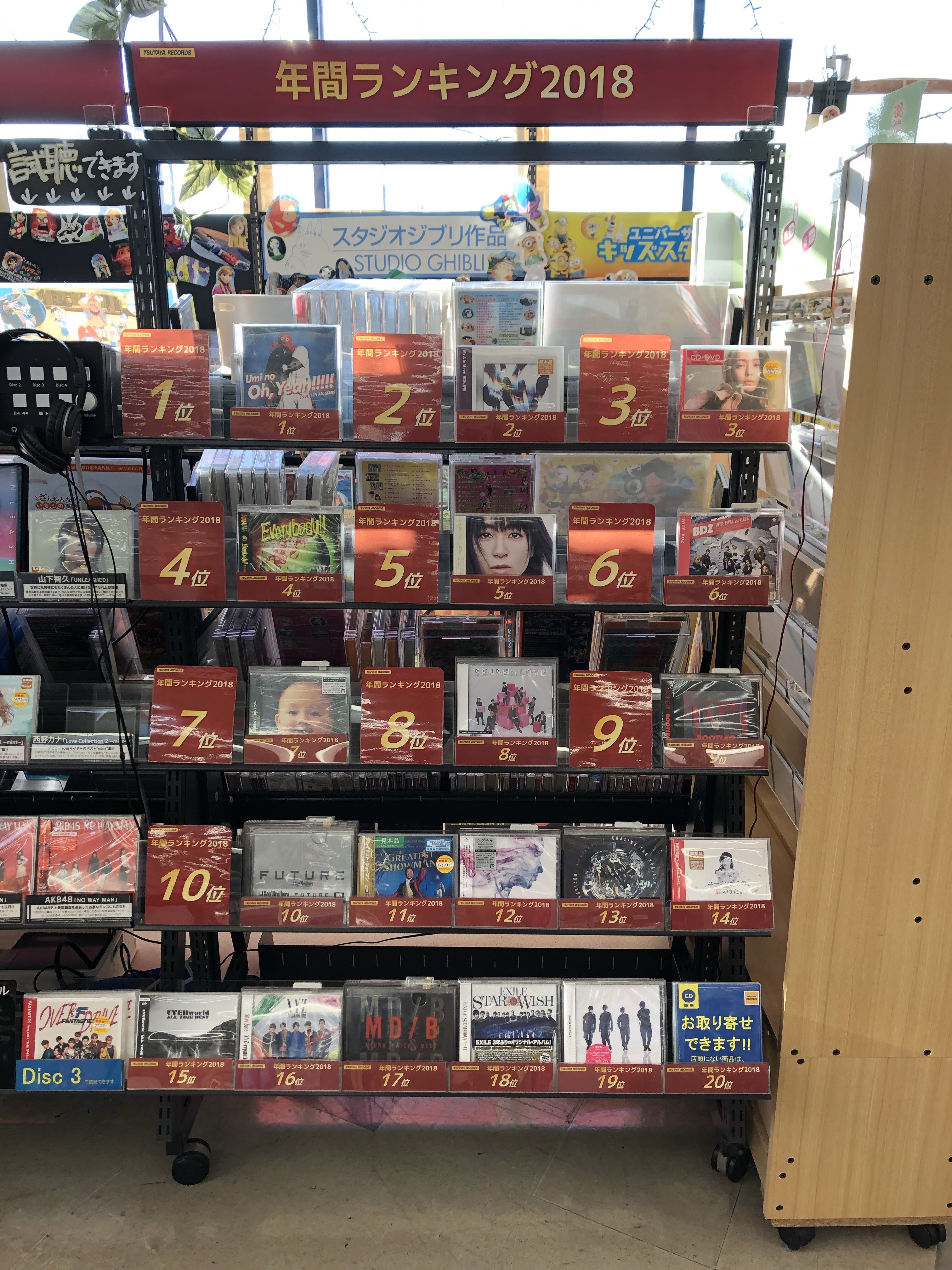 富山掛尾店 年間アルバムランキング２０１８ お知らせ イベント 明文堂書店 Tsutaya明文堂